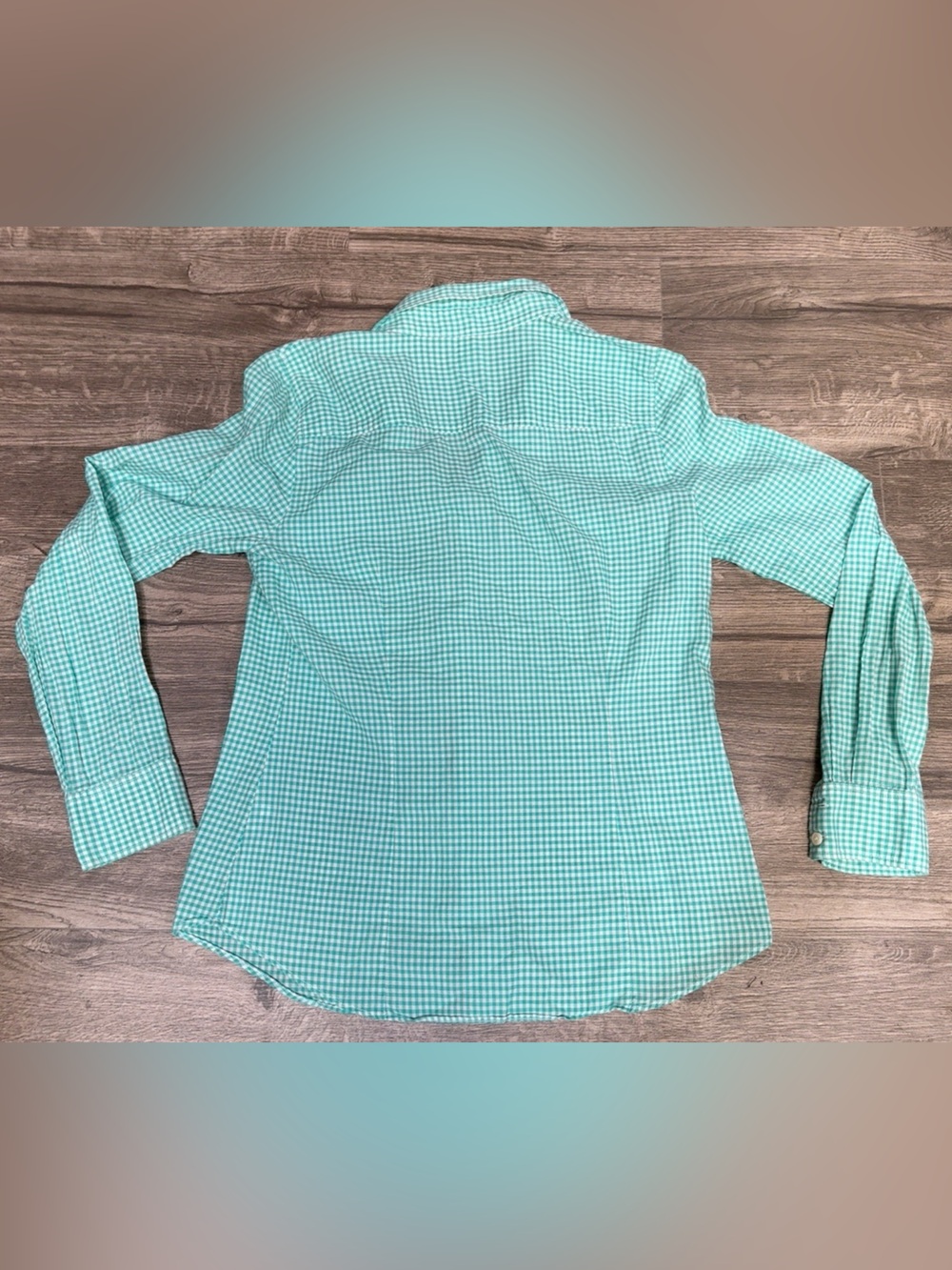 J.Crew The Perfect Shirt Women’s Size M Green White Gingham Button Down - Picture 8 of 9